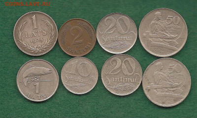 Латвия-Литва-Эстония.17 монет.   16.11 - 111 013
