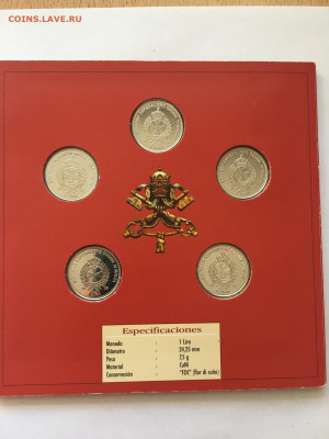 Мальтийский орден 2005 годовой набор 1 лира , 5 шт - image-07-08-20-08-15-1