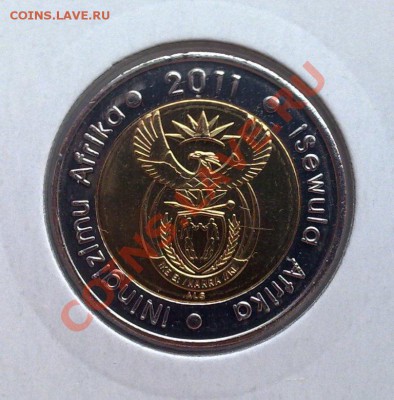 ЮАР 5 рандов 2011 90 лет банку (биметалл) 26.09 22.00 - 240920113518