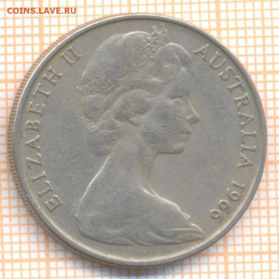 Австралия 20 центов 1966 г., до 18.11.2020 г. 22.00 по Моск - Австралия 20 центов 1966 2260а