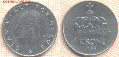 Норвегия 1 крона 1983 г., до 18.11.2020 г. 22.00 по Москве - Норвегия 1 крона 1983 1397