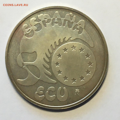 Испания 5 ЭКЮ 1989 год "Карл V" - image-25-07-20-06-50