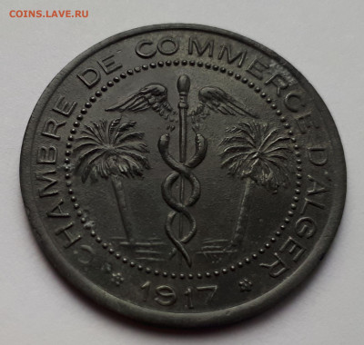 Алжир 5 сантимов 1917 г. Сохран! - 5