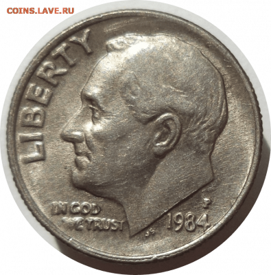 1 дайм 1984 г. (P) США до 15.11.20 в 22:00 МСК - Rounded_20201114_184032