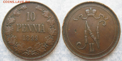 Финляндия 10 пенни 1899 до 21-11-20 в 22:00 - Финляндия 10 пенни 1899    205-ак20-4569