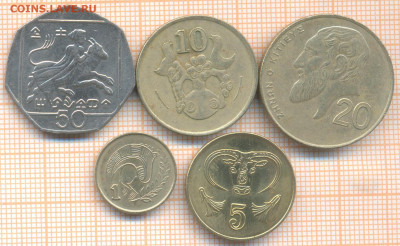 Кипр 5 монет, до 20.11.2020 г. 22.00 по Москве - 3 кипр 5м 45а