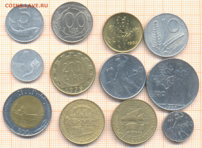 Италия 12 монет, до 20.11.2020 г. 22.00 по Москве - 8 италия 12м 90