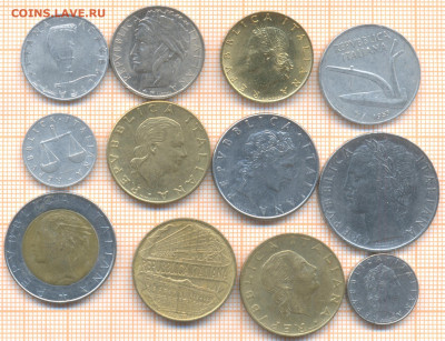 Италия 12 монет, до 20.11.2020 г. 22.00 по Москве - 8 италия 12м 90а