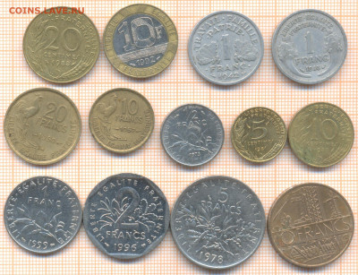 Франция 13 монет, до 20.11.2020 г. 22.00 по Москве - 9а франция 13м 70а