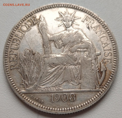 Индокитай 1 пиастр 1908 до 22-00 19.11 - IMAG9366_2
