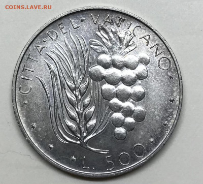 500 лир Ватикан 1970 до 21.30 МСК 19.11.20 - 55E86AB8-B8B1-4F59-967A-DDCEEA73A026