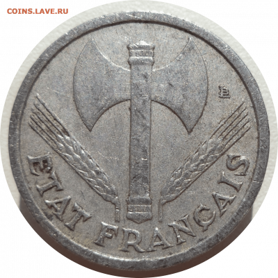 1 франк 1942 г. Франция (Виши) до 17.11.20 в 22:00 МСК - Rounded_20201116_204310
