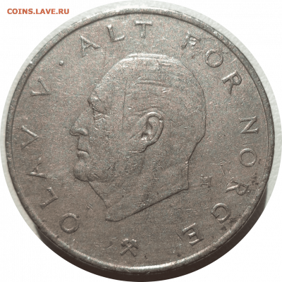 1 крона 1975 г. Норвегия до 17.11.20 в 22:00 МСК - Rounded_20201116_215817