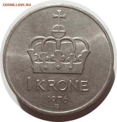 1 крона 1976 г. Норвегия до 17.11.20 в 22:00 МСК - Rounded_20201116_220058