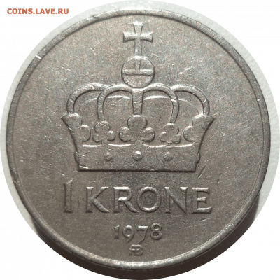 1 крона 1978 г. Норвегия до 17.11.20 в 22:00 МСК - Rounded_20201116_220834