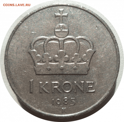 1 крона 1985 г. Норвегия до 17.11.20 в 22:00 МСК - Rounded_20201116_223810