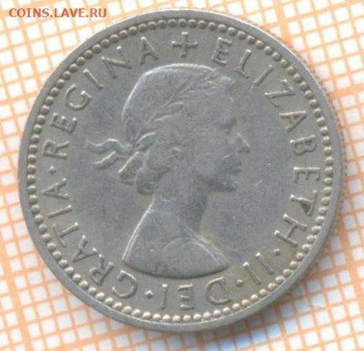 Великобритания 6 пенсов 1960 г., до 23.11.2020 г. 22.00 по М - Великобритания 6 пенсов 1960 2342