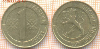 Финляндия 1 марка 1993 г., до  23.11.2020 г. 22.00 по Москве - Финляндия 1 марка 1993 1183