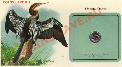 Птицы мира Сингапур 5 центов 1979 Инд.змеешейка до 29.09 22 - img031