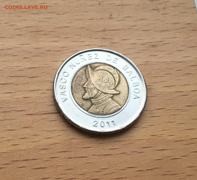 биметалл Панама 1 бальбоа 2011 Испанский конкистадор - IMG_8385.JPG