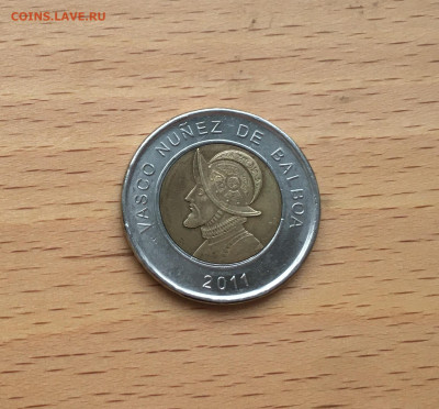 биметалл Панама 1 бальбоа 2011 Испанский конкистадор - IMG_8383.JPG