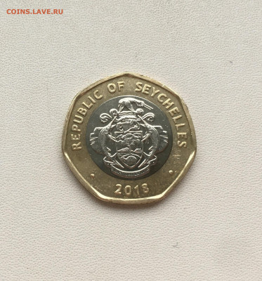 биметалл Сейшелы 10 рупий 2018 Черепаха Сейшельские острова - IMG_8407.JPG