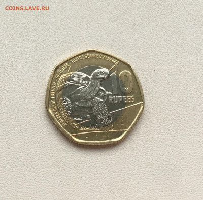 биметалл Сейшелы 10 рупий 2018 Черепаха Сейшельские острова - IMG_8403.JPG