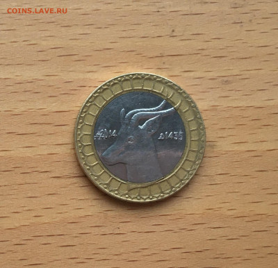 биметалл Алжир 50 динаров 2014 Антилопа Лань фауна животные - IMG_8435.JPG