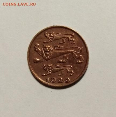 Эстония 1 сантим 1929г ,до 27.11.2020г в 22.00 мск - 3