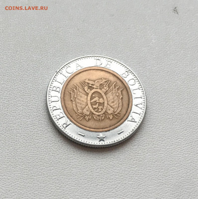 биметалл Боливия 5 боливиано 2001 - IMG_8480.JPG