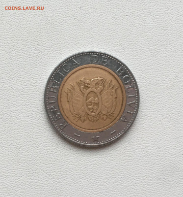 биметалл Боливия 5 боливиано 2001 - IMG_8476.JPG