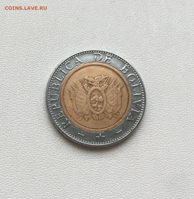 биметалл Боливия 5 боливиано 2001 - IMG_8479.JPG