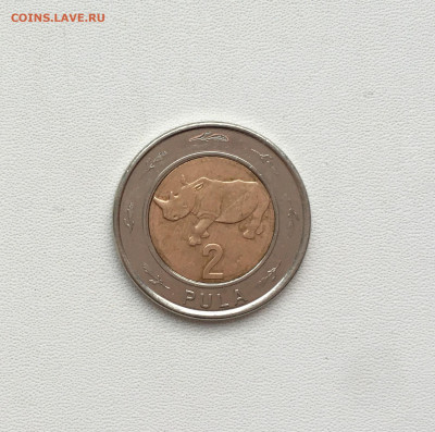 биметалл Ботсвана 2 пулы 2013 Носорог фауна животные - IMG_8535.JPG