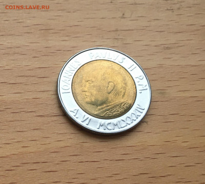 биметалл Ватикан 500 лир 1984 Год Мира - IMG_8573.JPG