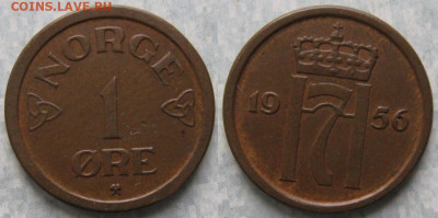 Норвегия 1 эре 1956 до 29-11-20 в 22:00 - Норвегия 1 эре 1956    10981