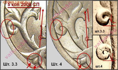 5 коп 2006 СП - Реверсы Сравнение