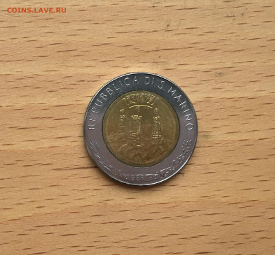 биметалл Сан Марино 500 лир 1982 Социальные достижения - IMG_8581.JPG