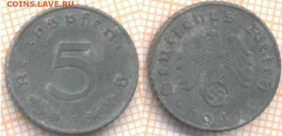 Германия 5 пф 1941 г., до 30.11.2020 г. 22.00 по Москве - Германия 5 пф 1941 2407
