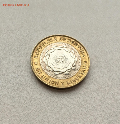 биметалл Аргентина 2 песо 2014 - IMG_8662.JPG