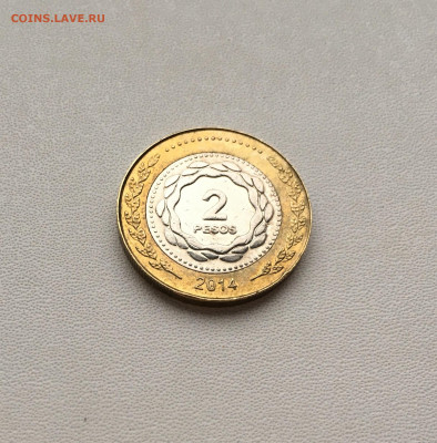 биметалл Аргентина 2 песо 2014 - IMG_8656.JPG
