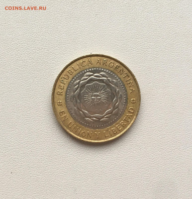 биметалл Аргентина 2 песо 2014 - IMG_8658.JPG