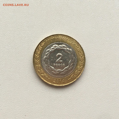 биметалл Аргентина 2 песо 2014 - IMG_8653.JPG