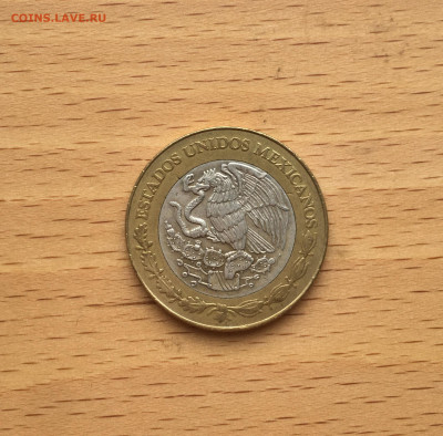 биметалл Мексика 10 новых песо 1995 Серебро - IMG_7606.JPG