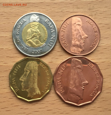 набор Остров Пасхи Рапануи 500 100 50 10 песо 2007 4шт. - IMG_8326.JPG