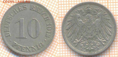 Германия 10 пф 1913 г., до 30.11.2020 г. 22.00 по Москве - Германия 10 пф 1913 2413