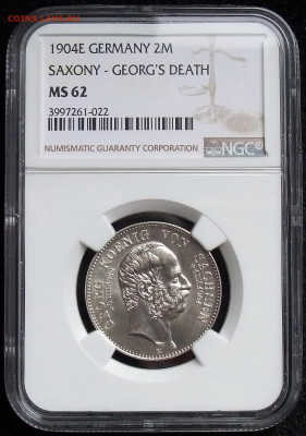 Саксония. 2 марки 1904 на смерть. На продажу. - Sachsen-2-1904-slab.JPG
