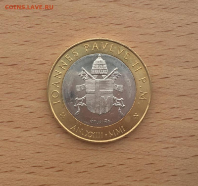 биметалл Ватикан 1000 лир 2001 UNC - bimetall_vatikan_1000_lir_2001_unc