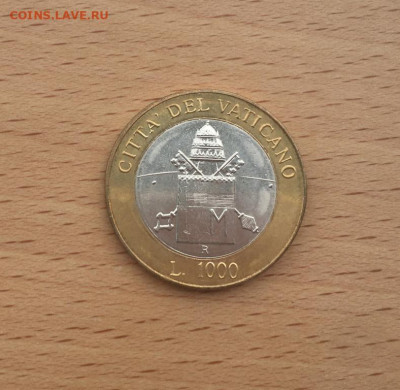 биметалл Ватикан 1000 лир 2000 Совместная молитва - bimetall_vatikan_1000_lir_2000_sovmestnaja_molitva_unc (1)