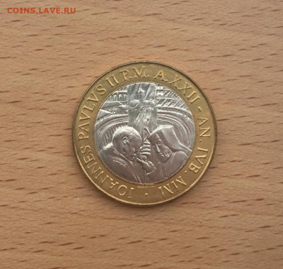 биметалл Ватикан 1000 лир 2000 Совместная молитва - bimetall_vatikan_1000_lir_2000_sovmestnaja_molitva_unc