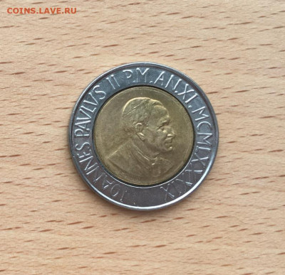 биметалл Ватикан 500 лир 1989 виноградная лоза - bimetall_vatikan_500_lir_1989_unc_vinogradnaja_loza (3)